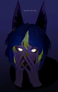 🫢 emoji 🖇️Тигнари💚 Telegram sticker 8 of 25
