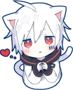 ❤️ emoji Mafumafu Sticker (cat) :: @line_stickers Telegram sticker 9 of 80