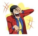 😅 emoji Lupin III Telegram sticker 17 of 38