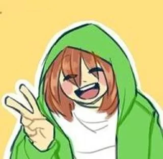 Sticker from Storyshift chara in nutshell