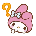 🤔 emoji @kotletovvemoji | My Melody Telegram sticker 5 of 40