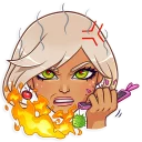 😡 emoji Gyaru Telegram sticker 7 of 35