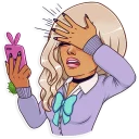 🤦 emoji Gyaru Telegram sticker 10 of 35