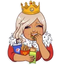 🍔 emoji Gyaru Telegram sticker 13 of 35