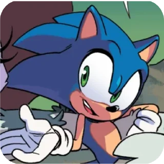 😃 emoji Sonic from IDW comics Telegram sticker 14 of 20