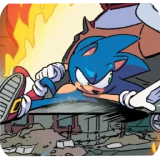 🤨 emoji Sonic from IDW comics Telegram sticker 13 of 20