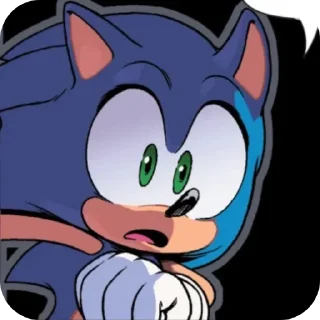 😟 emoji Sonic from IDW comics Telegram sticker 10 of 20