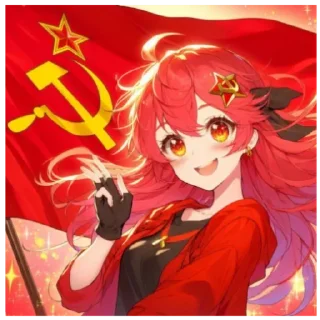 👩 emoji слава коммунизму☭ Telegram sticker 9 of 45