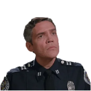 🤨 emoji Полицейская академия Telegram sticker 7 of 14