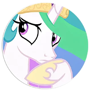 🤔 emoji Princess Celestia Telegram sticker 6 of 30