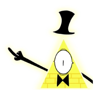 😶 emoji Bill Cipher Telegram sticker 7 of 29