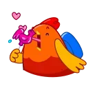 🥰 emoji Rooster Telegram sticker 20 of 27