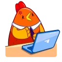👨‍💻 emoji Rooster Telegram sticker 18 of 27