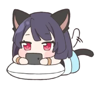 ☺️ emoji ✧ neko ✦ | ➩ tg: @wexsavi 👀 Telegram sticker 14 of 24