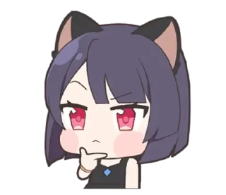 🤨 emoji ✧ neko ✦ | ➩ tg: @wexsavi 👀 Telegram sticker 9 of 24
