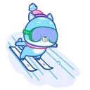 🏂 emoji Ледяной Кот от @TgSticker Telegram sticker 11 of 20