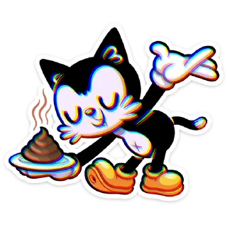 💩 emoji Стереокот Джо - @TgSticker Telegram sticker 18 of 49