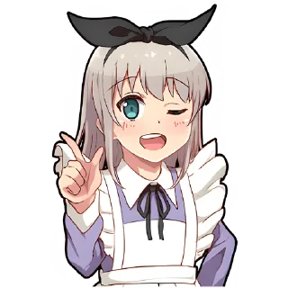 😉 emoji Горничная @Nyasticks Telegram sticker 22 of 41