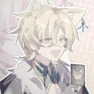 🎐 emoji ˚✧@BELUGA282 – Aventurine HSR. Telegram sticker 20 of 31