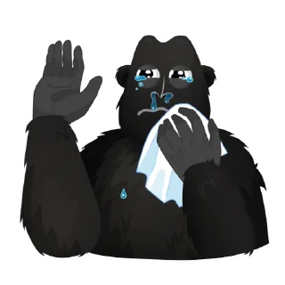 😢 emoji ОБЕЗЬЯНА БУ Telegram sticker 5 of 15