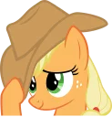 😊 emoji Applejack Pony Telegram sticker 21 of 41