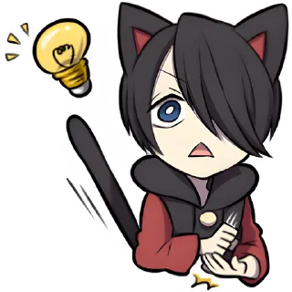 Sticker from Чёрный котёнок @Nyasticks