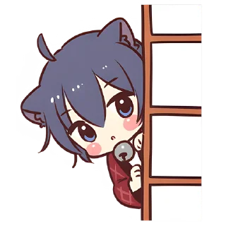 😐 emoji Чёрный зимний кот @Nyasticks Telegram sticker 2 of 41