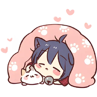 😴 emoji Чёрный зимний кот @Nyasticks Telegram sticker 21 of 41
