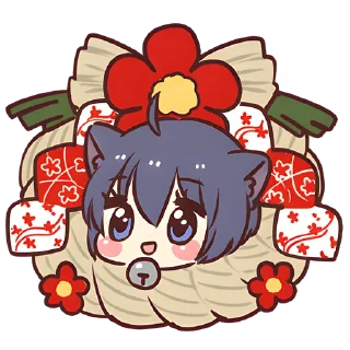 😍 emoji Чёрный зимний кот @Nyasticks Telegram sticker 15 of 41