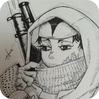 ❄ emoji Стикеры от художников by @blackseel35 Telegram sticker 12 of 53