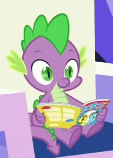 😌 emoji Spike | @MLP_AnimatedStickers Telegram sticker 21 of 49