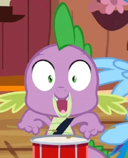 😃 emoji Spike | @MLP_AnimatedStickers Telegram sticker 7 of 49