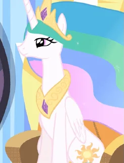 😌 emoji Princess Celestia | @MLP_AnimatedStickers Telegram sticker 6 of 28