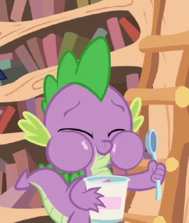 🍰 emoji Spike | @MLP_AnimatedStickers Telegram sticker 11 of 49