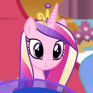 😐 emoji Princess Cadance | @MLP_AnimatedStickers Telegram sticker 7 of 29