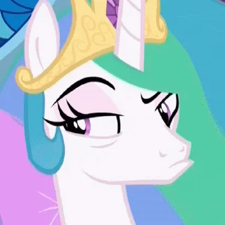 🤨 emoji Princess Celestia | @MLP_AnimatedStickers Telegram sticker 21 of 28