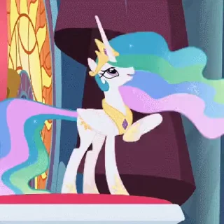 😁 emoji Princess Celestia | @MLP_AnimatedStickers Telegram sticker 9 of 28