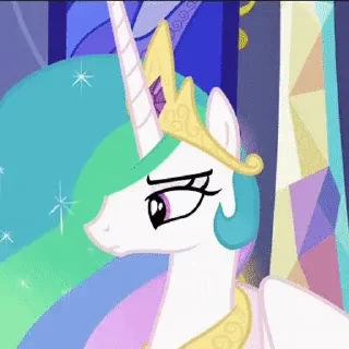 😒 emoji Princess Celestia | @MLP_AnimatedStickers Telegram sticker 12 of 28