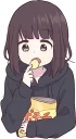 🍟 emoji Menhera-chan 2 ENG :: @line_stickers Telegram sticker 21 of 112