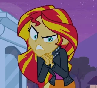 😡 emoji sunset shimmer💫 Telegram sticker 15 of 120