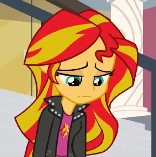 🙁 emoji sunset shimmer💫 Telegram sticker 20 of 120