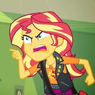 😡 emoji sunset shimmer💫 Telegram sticker 7 of 120