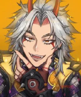 😃 emoji Arataki Itto by @yruwoq Telegram sticker 23 of 35