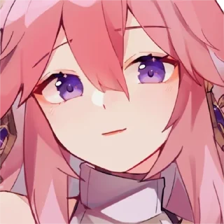 🙂 emoji Cute Yae Miko by @peach_artworld Telegram sticker 1 of 23