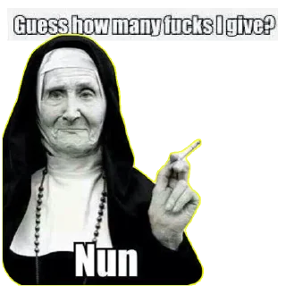 Sticker from Nun