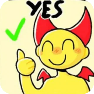 ✅ emoji Lemon Demon Telegram sticker 22 of 45
