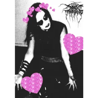 ❤ emoji Black Metal Telegram sticker 1 of 31