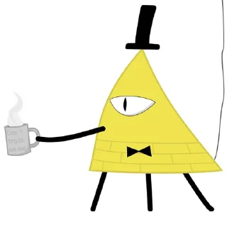 ☕️ emoji Bill Cipher Telegram sticker 8 of 40