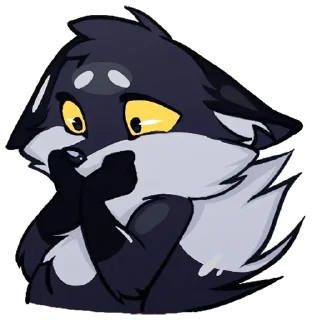 🦊 emoji Тёмная Паппи @TgSticker Telegram sticker 10 of 48