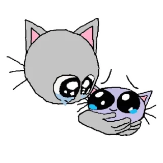 😭 emoji Cat Emoji @stickers_teleg_telegramstickeri Telegram sticker 21 of 61